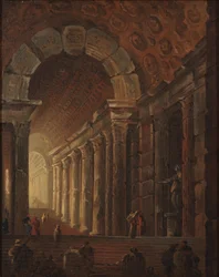 En hvelvet trapp, ca. 1783 (olje på lerret)