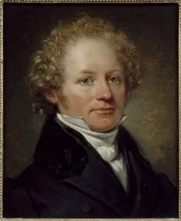 Portrett av Per Daniel Amadeus Atterbom (1790-1855), av Sandberg, Johan Gustaf (1782-1854). Olje på tre