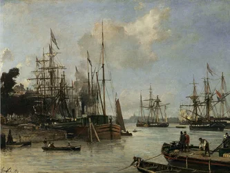 Utsikt over havnen i Rotterdam