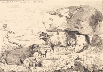 Sau ved en gravhaug