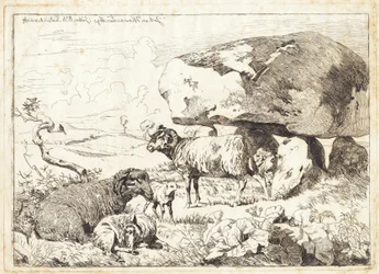 Sau ved en gravhaug