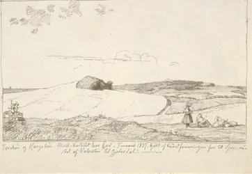 Sjælland landskap. I bakgrunnen Vejrhøj, limt inn f.n. side 6