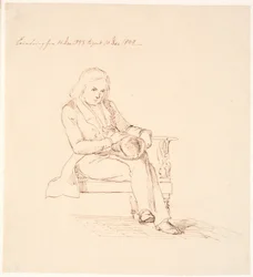 Thorvaldsen sitter i en sofa