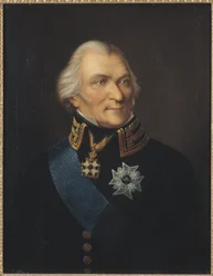 Portrett av grev Johan Christopher (Kristoffer) von Toll (1743-1817), forresten, Johann Wilhelm Carl (1792-1873). Olje på lerret. Mål: 75x62 cm. Nationalmuseum Stockholm