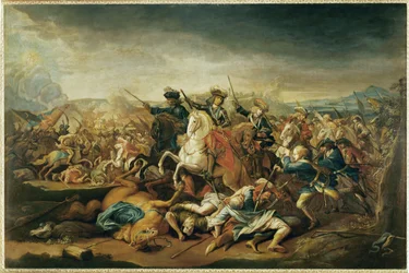 Prins Eugene av Savoy under slaget ved Beograd (olje på lerret)