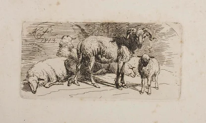 Vær, tre sauer og et lam