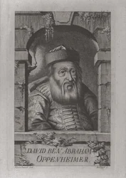 Portrett av David Oppenheim 1664-1736, overrabbiner i Praha, 1773