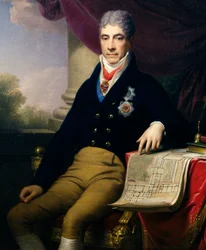 Portrett av Andrey Razumovsky Kirillovich (1752-1836) russisk diplomat, tsarens ambassadør i Wien; ca.1810