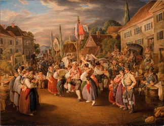 Høstfest med hanedans, 1839.