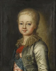 Portrett av storhertug Alexander Pavlovich Alexander I som barn