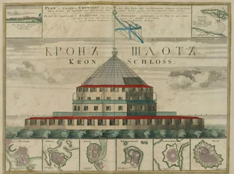 Plan over Kronstadt festning, 1750
