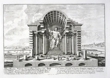 Statuen av Olympian Zeus av Phidias, plate 5 fra 