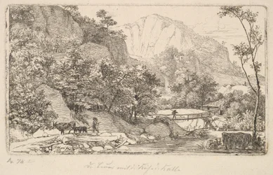 Bonde med ku og kalv, i Unterberg nær Berchtesgaden, 1818.