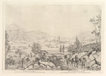 Landlig landskap, Radstadt am Tauren, tidlig på 1800-tallet.