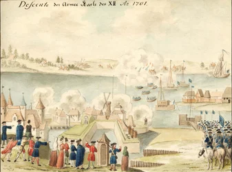Karl XII krysser Düna 1701, 1770-1780-årene