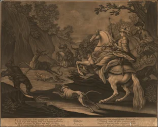 Ca. 1770 allegorisk mezzotint av Europa