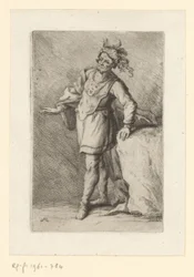 Stående kriger med fjærkledd beret Soldiers of Classical Antiquity (serietittel)