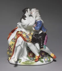 The Lovers, produsert av Meissen Porcelain Factory, Tyskland, ca. 1740