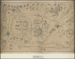 En samling av Waldecks originale kunstverk fra Mesoamerica, boks 18 av 22