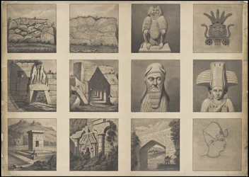 En samling av Waldecks originale kunstverk fra Mesoamerica, boks 20 av 22