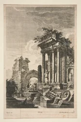 Capriccio med romerske ruiner