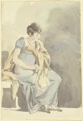 Sittende kvinne
