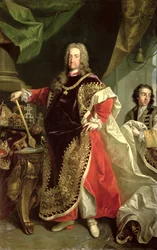 Karl VI (1685-1740), tysk-romersk keiser iført drakten til Den gyldne skinns orden