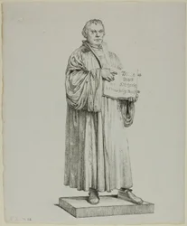 Luthers statue i Wittenberg