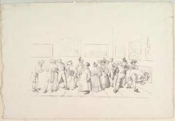 Publikum på en utstilling, 1831.