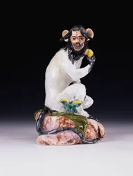 En Meissen-modell av en ape, ca. 1735