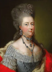 Portrett av Margravine Philippine av Brandenburg-Schwedt 1745-1800, Landgravine av Hessen-Kassel.
