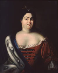 Portrett av keiserinne Catherine I. 1684-1727, tidlig på 1700-tallet.