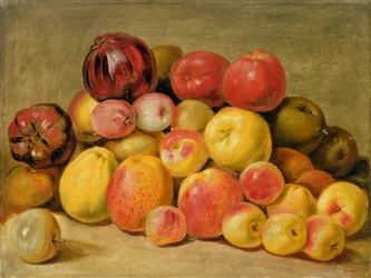 Fruktbiter (olje på eikepanel)
