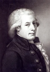 Portrett av Wolfgang Amadeus Mozart (1756–91) østerriksk komponist, gravert av Lazarus Gottlieb Sichling (1812–63)
