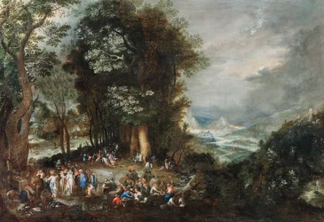 Sutler leir i utkanten av skogen