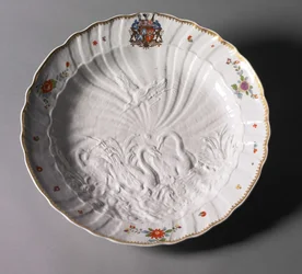 Plate from the Swan Service, manufacturer Meissen Porcelain Factory, Germany, c.1737-1741 (porcelain)