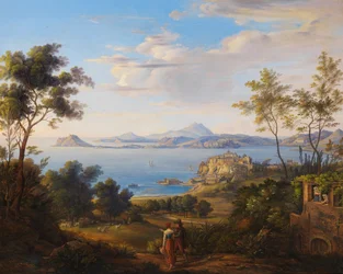Johann Joachim Faber Pozzuoli-bukten nær Napoli 1829