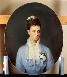 Portrett av den russiske keiserinnen Maria Fyodorovna (1847-1928)