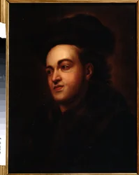 Portrett av ung mann. Portrett av en ung mann. Maleri av Jan eller Johann Kupetzki (Kupecky, Kupezky, Kupetzky, Kupecki, Kopecki