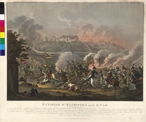 Slaget ved Elchingen 14. oktober 1805 (etsing og akvatint)