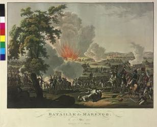 Slaget ved Marengo 14. juni 1800 (etsing og akvatint)