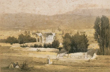 Baalbek. Etsning av Bernatz et alii - Steinkopk J.F. Redaktør