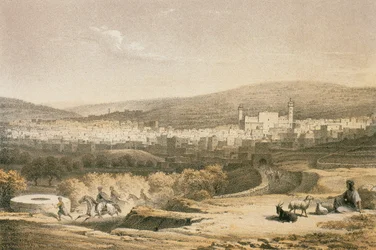 Utsikt over Betlehem. Etsning av Bernatz et alii - Steinkopk J.F. Editore