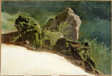 Store steiner (olje på kort)