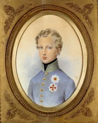 Portrett av hertugen av Reichstadt (1811-1832), sønn av Napoleon I og Marie Louise av Østerrike Maleri av Johann Nepomuk Ender (1793-1854) 1830 Privat samling - Portrett av hertugen av Reichstadt (1811-1832), sønn av Napoleon Jeg og Marie Louise av Austr