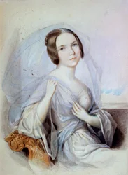 Portrett av sangeren Henriette Gertrude Sontag, 1800-tallet