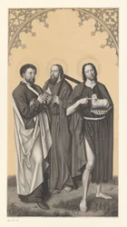 Saint Bartholomew, Thomas og døperen Johannes Verk fra samlingen til brødrene Boisserée (serietittel) Galerie des Frères Boisserée (serietittel)