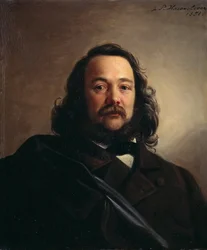 Portrett av Ferdinand Freiligrath 1810-1876, 1851.