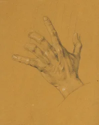 Håndstudie for "Ossian og Malvina"