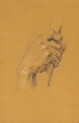 Håndstudie for "Ossian og Malvina"